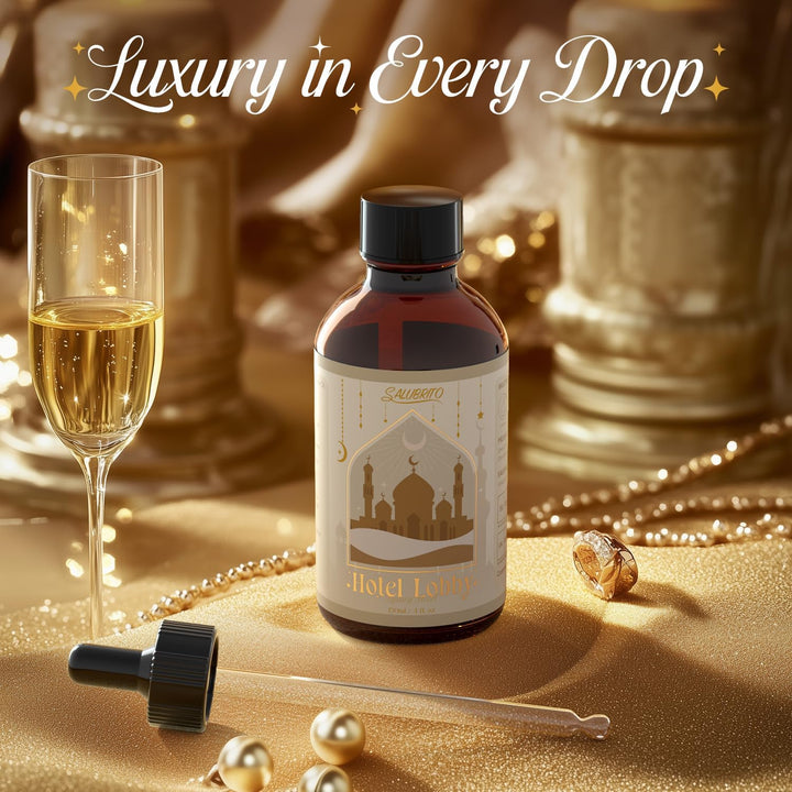 Hotel Lobby Essential Oil, 120Ml, Pure & Natural Luxury Hotel Fragrance Oil, Premium Scented Oil for Diffuser, Home, Candle, Soap Making, Aromatherapy Gift Set for Men & Women
