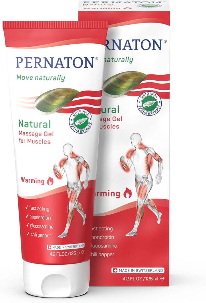 Natural Warming Gel for Muscle Massage, Green Lipped Mussel Gel Supports Natural Muscle Relaxation, with Original Perna Extract, 125Ml