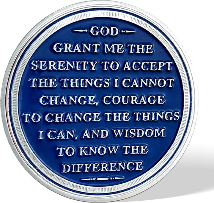 1 Year Sobriety Chips AA Coin Alcoholics Anonymous Medallion Sobriety Gifts for Men Women Recovery Chip Anniversary Token