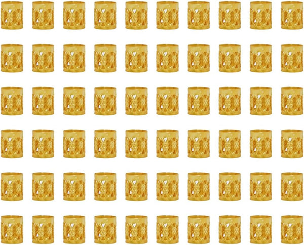 Hair Cuffs, 60PCS Gold Hair Accessory, Braid Accessories, Braid Clips, Aluminium Braids Locks, for Decorate Hairstyle ﻿