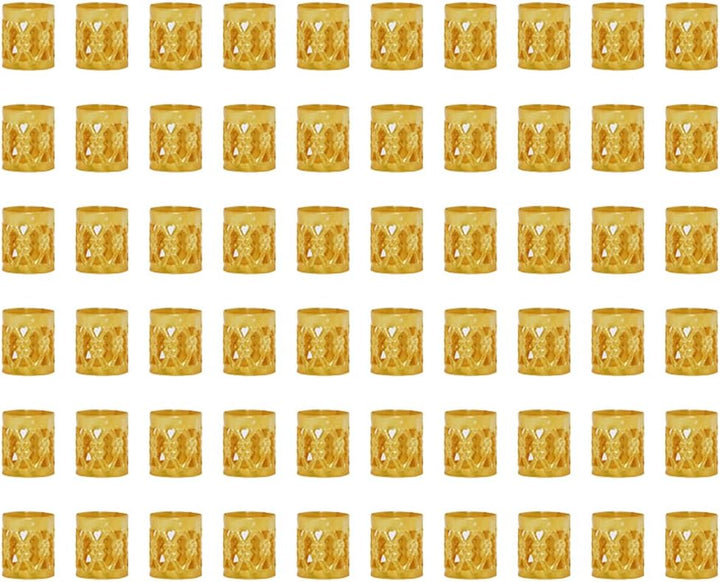 Hair Cuffs, 60PCS Gold Hair Accessory, Braid Accessories, Braid Clips, Aluminium Braids Locks, for Decorate Hairstyle ﻿