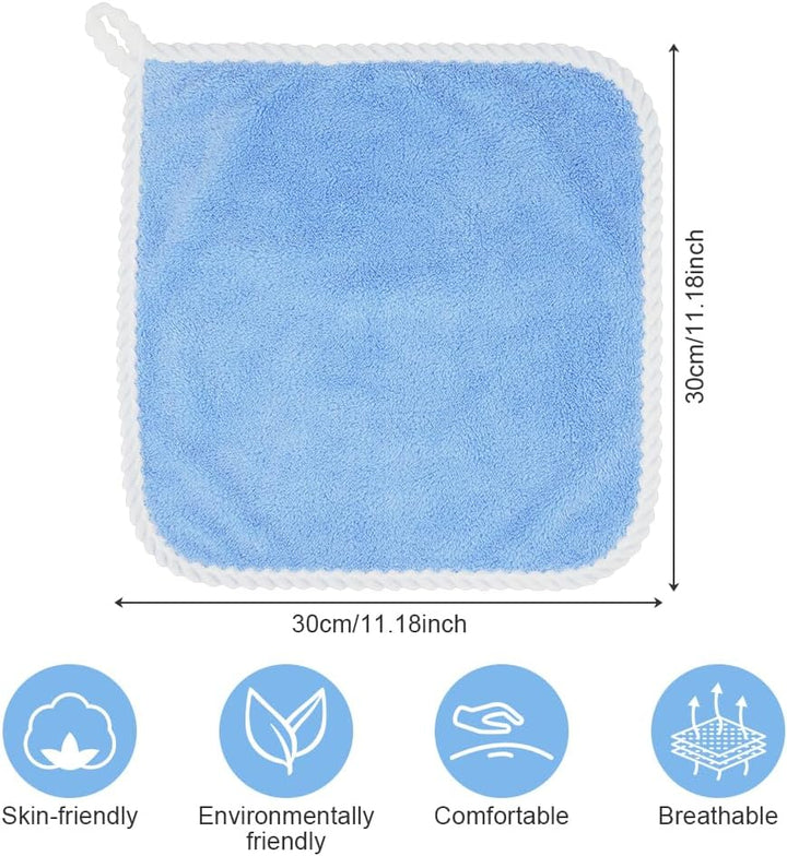 6 PCS Flannel Face Cloth, 30X30Cm Soft Face Flannels, Baby Flannels Wash Towels Quick Dry, Reusable Face Body Squares for Newborns and Infants