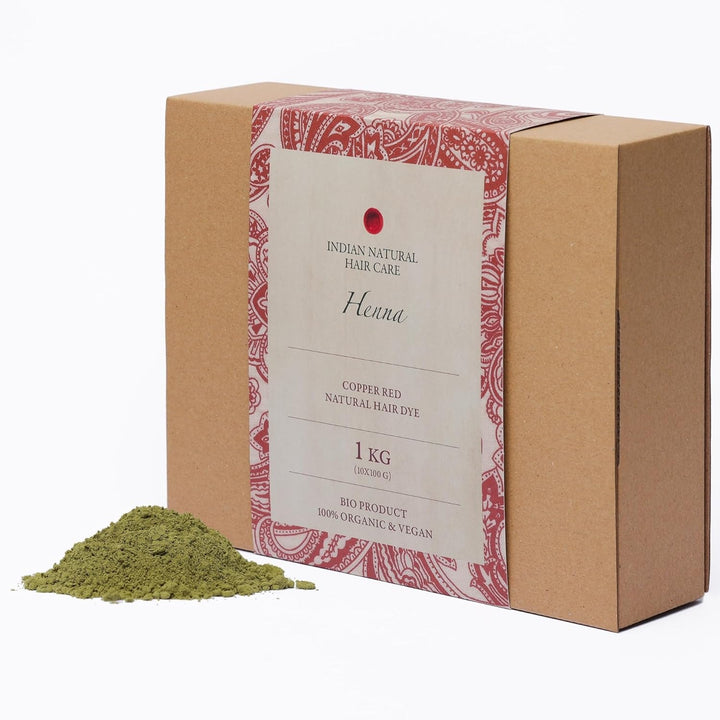 Henna Powder - Red Hair Dye - Fresh and Pure Organic - 200G -  (Copper Red, 200G)