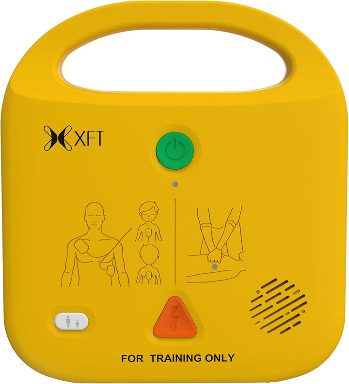 AED Trainer, AED Defibrillator Trainer Set CPR Training Device, English, Italian, French, Spanish Voice Prompts, 5 Different Scenarios, First Aid Defibrillator Trainee Beginner, -120NB Training AED