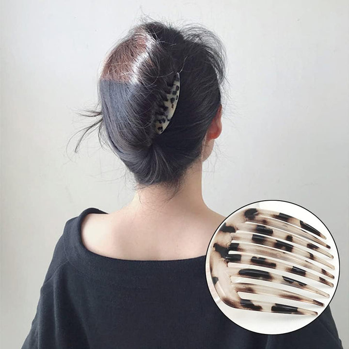 5 Pcs French Twist Comb Retro Celluloid Hair Comb 9 Teeth Non Slip Comb Clips Hair Styling Accessories for Women and Girls Multicolour