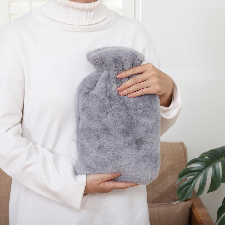 Hot Water Bottle Cover - Soft Cover, 2L, Grey