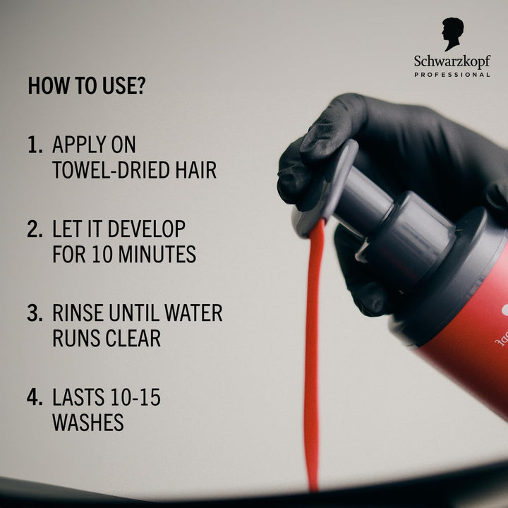 CHROMA ID Bonding Color Mask Semi Permanent Mix and Tone Color System Toning Enhancing Refreshing Intense Care Deep Conditioning Shine Vegan Formula 6-88 Ruby Red 300 Ml
