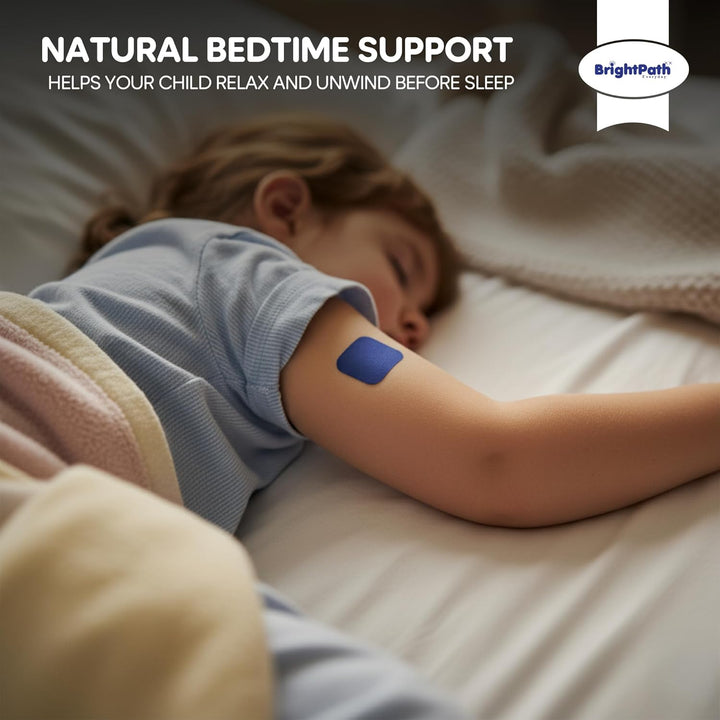 Sleep Patches for Kids – Natural Bedtime Support | 30 Patches (30-Day Supply) | Gentle Sleep Aid for Kids | Melatonin-Free, Herbal & Magnesium Formula