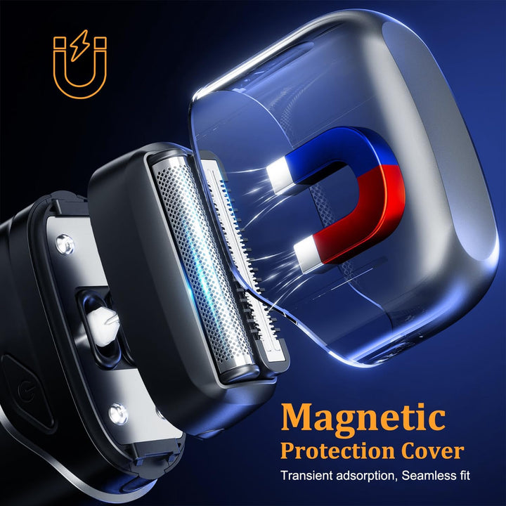 Foil Shaver,Electric Razor for Men,Mini Shavers for Men Waterproof,Mens Electric Shavers Cordless Rechargeable,Double Floating Blade for Close Shaving,Travel Razors Trimmer Wet & Dry 90Min Runtime