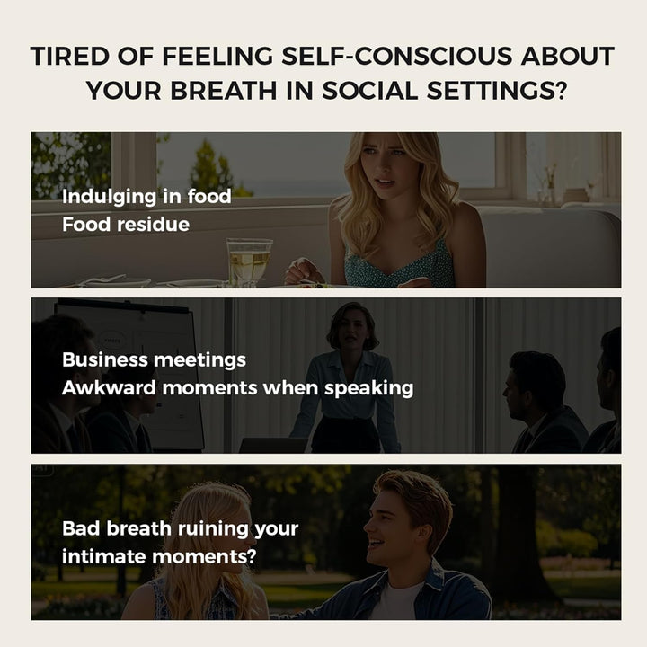 Smart Electric Oral Spray, Probiotic Mouth Spray Fresh Breath, Alcohol Free Breath Spray for Bad Breath, Rechargeable, Travel Size, Various Flavors with 3 Flavors