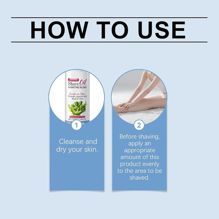 Smooth Shave Oil for Women, Pre-Shave & Shaving Oil Treatment, Gentle Hydrate Skin & Reduce Irritation, Ultra Lightweight Formula for Face, Body & Legs