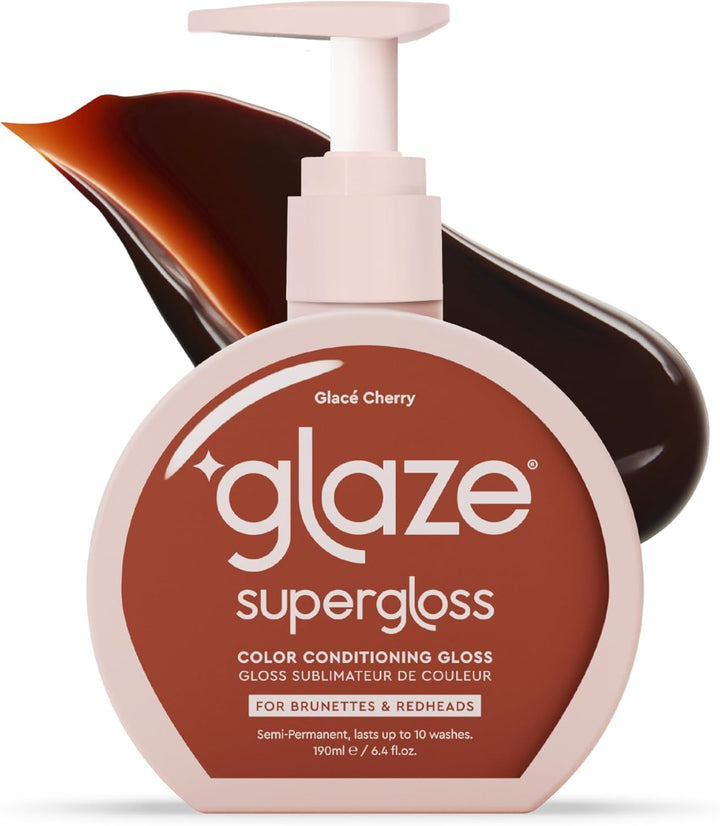 Supergloss Colour Conditioning Gloss with Dispensing Pump – Hydrating Semi-Permanent Colour Hair Gloss & Shine Boost – Vegan, Cruelty-Free – 190Ml - Glace Cherry