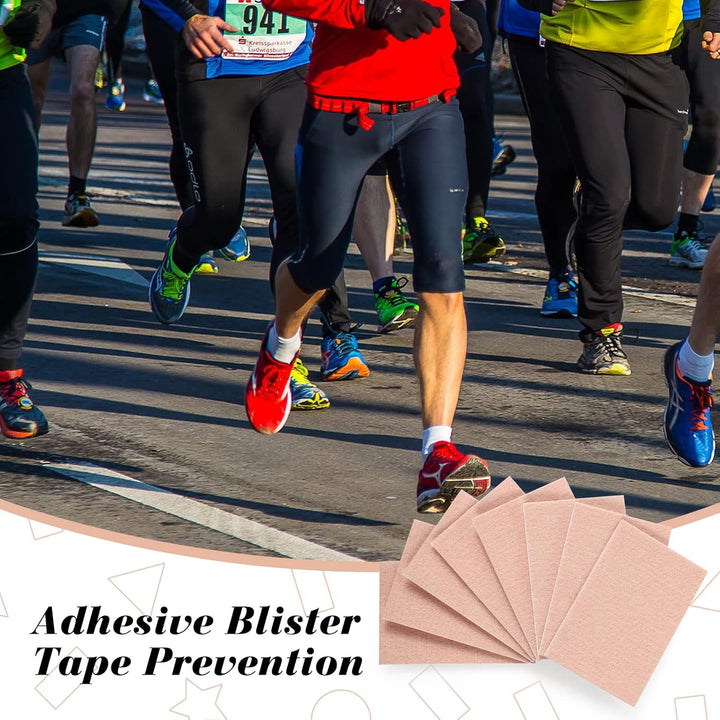 12 Pcs Moleskin Tape Blister Plasters for Foot 7.5 X 5 Cm Flannel Adhesive Pads Moleskin Blister Prevention Cushions and Pads for Heel, Toe, Pain Relief