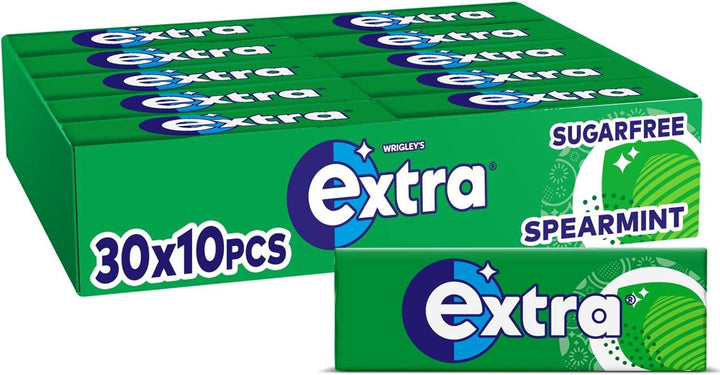 Peppermint Sugar Free Chewing Gum - Long-Lasting, Fresh Flavour - with Xylitol to Support Healthy Teeth and Gums, 30 Packs of 10 (300 Pieces)