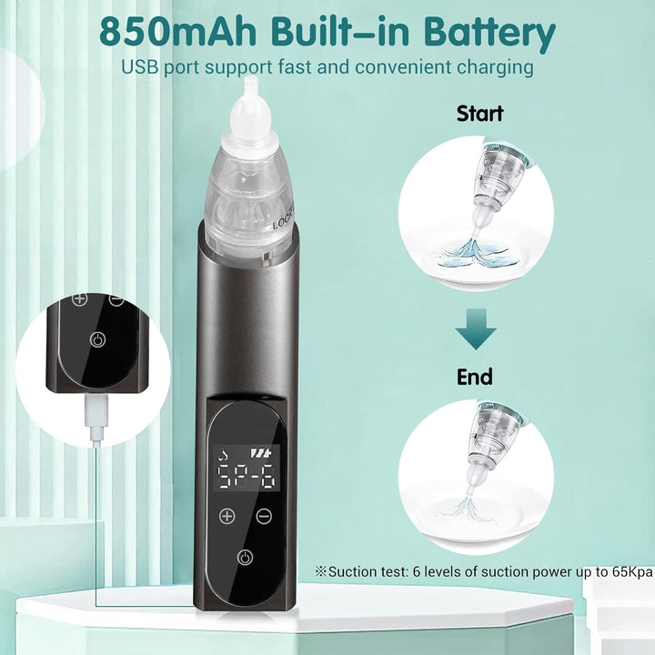 Ear Vacuum Wax Remover, Ear Wax Removal,5 Levels Strong Suction Ear Wax Remover, USB Charge Ear Wax Vacuum, Reusable Ear Wax Removal Kit, Electric Ear Wax Remover for Adults and Kids (Black)