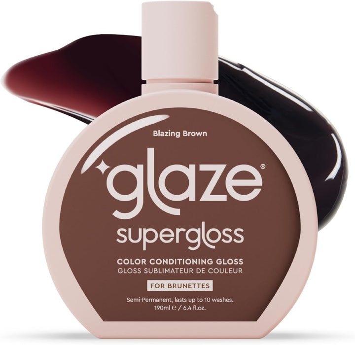 Supergloss Color Conditioning Gloss – Hydrating Semi-Permanent Color Hair Gloss & Shine Boost – Color Depositing Mask - Vegan, Cruelty-Free – 190Ml - Chocolate Gleam - Warm Medium Dark Brown