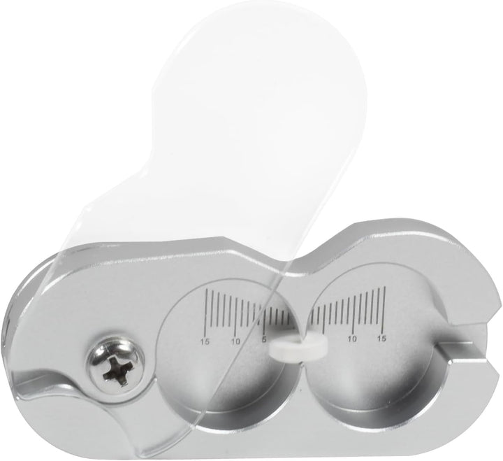 Pill Cutter for Small Pill, 1/2, 1/4, 1/8 Cutting, Metal Pill Cutter with Laser Scale& Transprent Lid, Silver