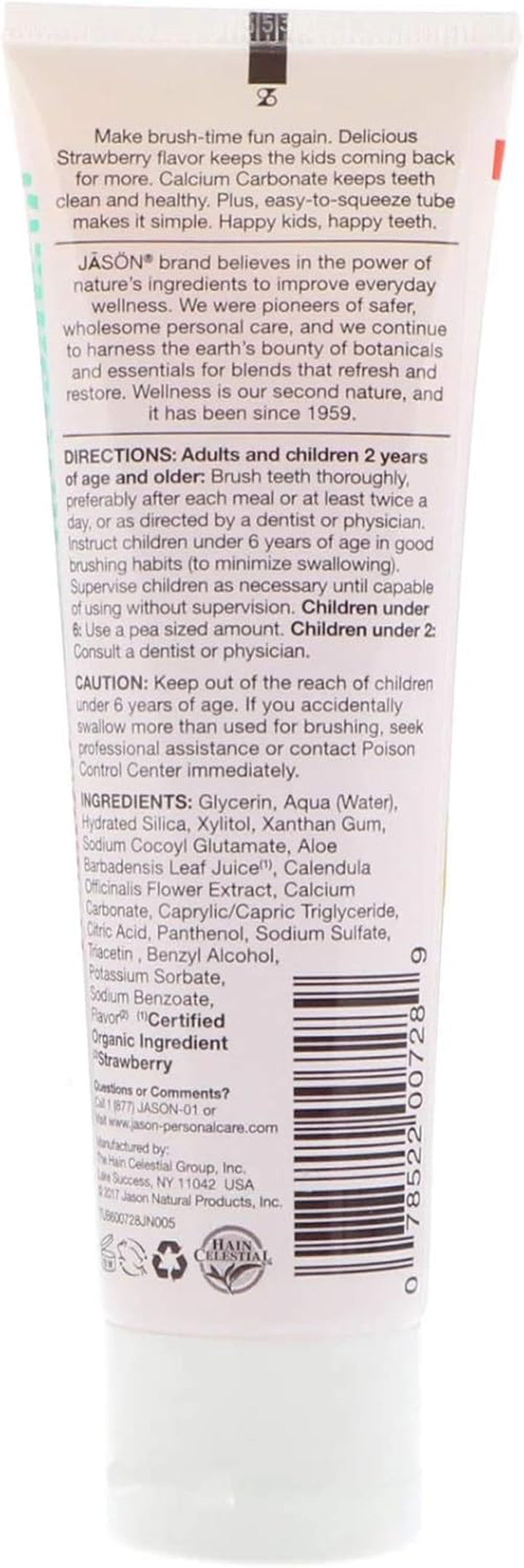 Kids Only! Natural Toothpaste, Strawberry, 4.2 Oz (119 G) -  Natural