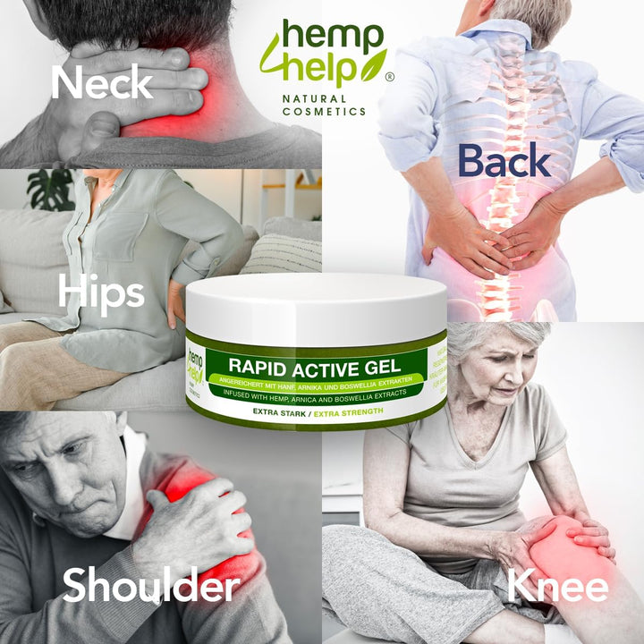 H4H Organic Hemp Gel 200Ml – Fast-Acting Relief for Joints, Muscles & Back | with Organic Arnica, Boswellia & Menthol – Vegan Certified, Cruelty Free & Eco-Conscious Formula