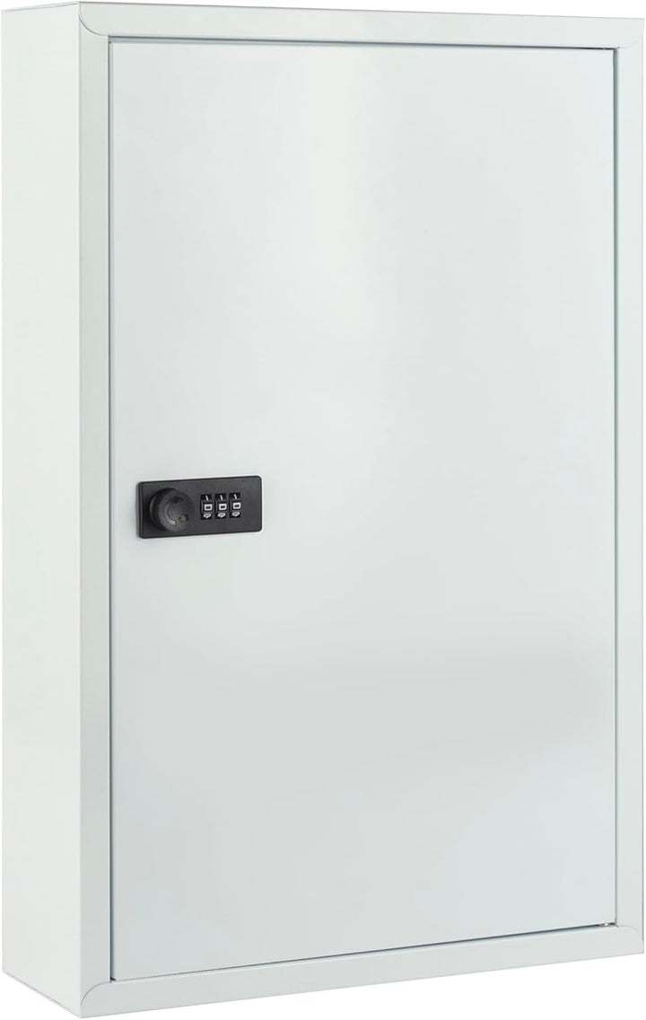 Medcab Medical Cabinet | Wall-Mounted First Aid Metal Box with Mechanical Combination Lock | Hospital Clinic Medicine Storage Safe |