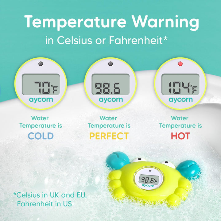 Digital Baby Bath and Room Thermometer. Fast and Accurate Water Readings with LED Warning Alarm Ensures Your Child'S Safety. Cute Floating Bathtub Toy Makes Perfect Bathtime Fun for Infants