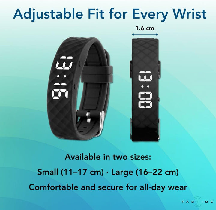 Vibrating Alarm Reminder Watch - with up to 10 Personal Alarms or Pill Reminders per Day