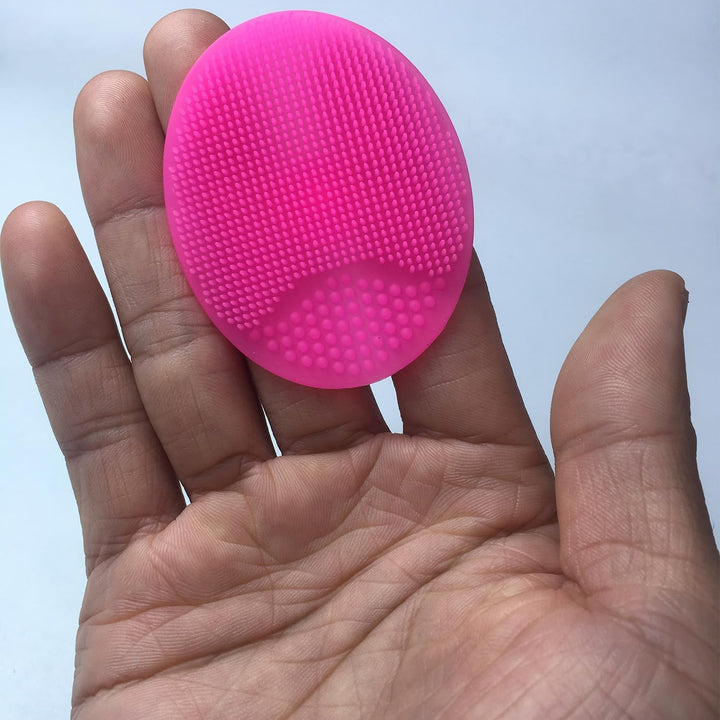 Silicone Face Scrubbers Exfoliator Brush&Baby Bath Brush& Facial Cleansing Brush&Baby Cradle Cap Brush&Silicone Massage Brush,Suitable for Adult Facial Cleansing and Baby Bathing (Small-3Pcs)