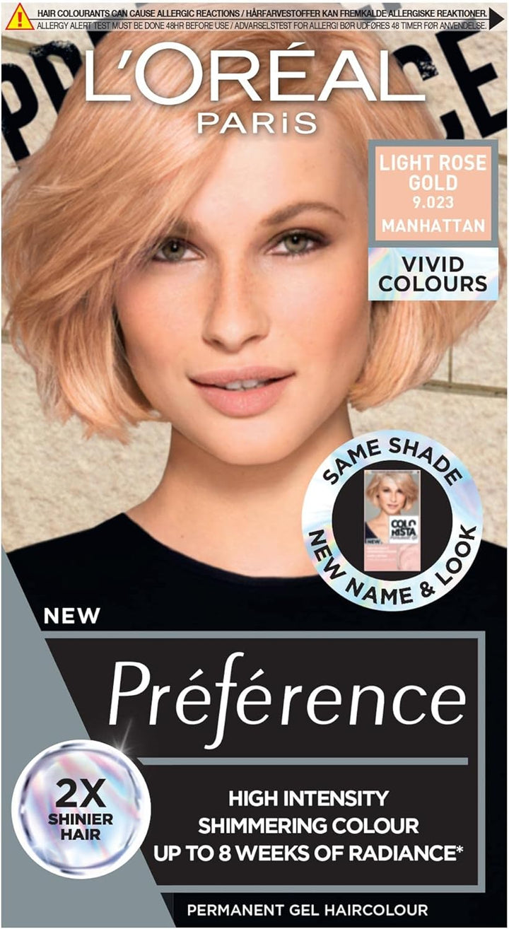 Paris Permanent Hair Colour, Long-Lasting Shine and Intense Colour, for up to 8 Weeks, Preference Vivids (Colorista), Bright Red 8.624, X1 Pack