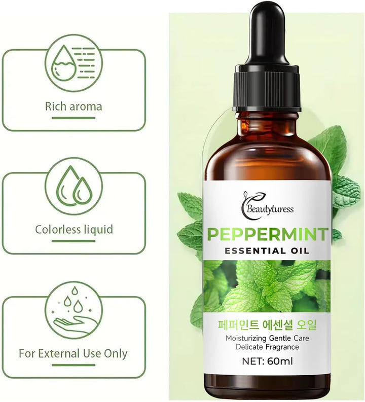 Pure Therapeutic Essential Oil Set - Lavender, Mint & Sandalwood,Aromatherapy Oils for Relaxation, Sleep&Stress Relief,Vegan Friendly, Gift for Massage & Diffuser Use,3X60Ml