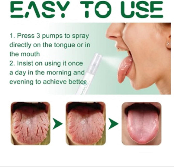 2Pcs Tongue Repair Spray,Sore Tongue Relief,Breath Fresheners,Fissured Tongu/E Relief Spray,Tongu/E Moisturizing S/Pray,Instant Dry Mouth R/Elief,Mou/Th Spra/Y for Dryness