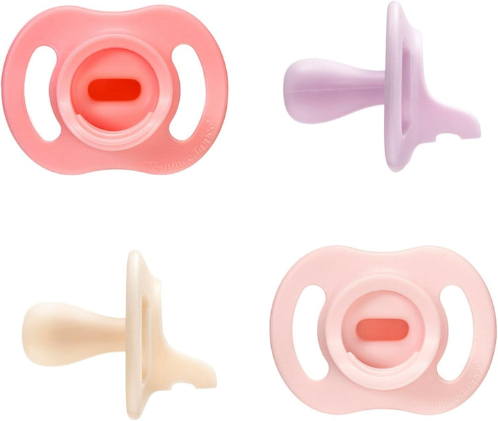 Ultra-Light Stayput Dummy, 6-18M, 4-Pack, One-Piece Silicone Soother