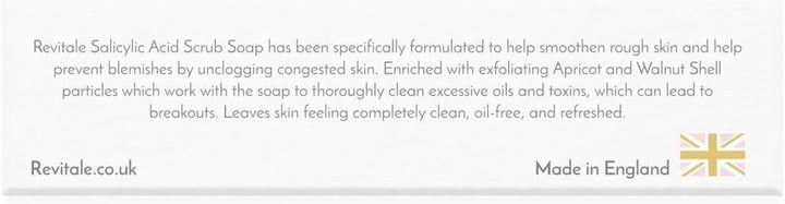 Advanced BHA Salicylic Acid Scrub Soap – Exfoliating Bar for Face & Body, Deep Pore Cleanser, Anti-Blemish, Skin Softening