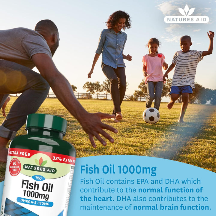 Fish Oil 1000Mg – High Strength Omega-3 Supplement with DHA & EPA – Supports Heart, Brain Vision, Immune & Joint Health Non-Gmo – High Strength Natural Fish Oil – 120 Softgel Capsules