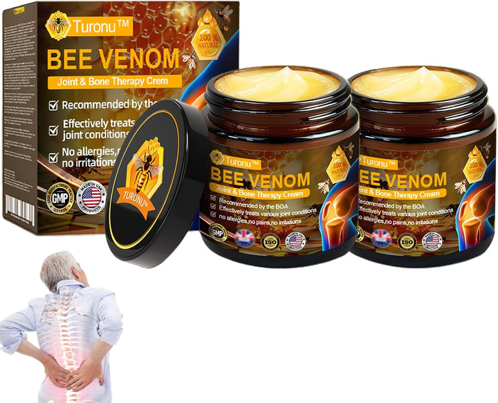 Turonu Bee Venom Treatment Cream, Professional Joint & Bone Therapy Crem,Turonu Bee Venom Repair Cream for All Skin Types (2)