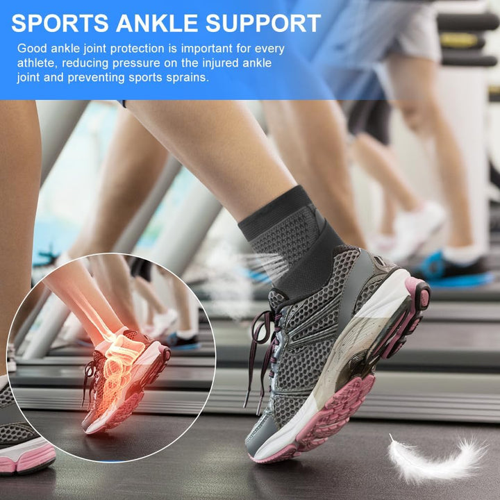 Ankle Brace, 2 Pack Ankle Support for Ligament Damage and Sprained Ankle, Achilles Tendonitis Support, Plantar Fasciitis Support Strap for Heel Pain Relief, Ankle Support Brace for Women & Men