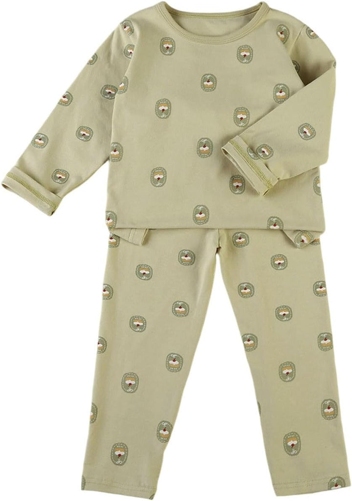 Soft and Cozy Girls Thermal Underwear Long Sleeve Top Pants Loungewear for Toddlers Kids