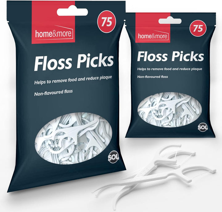 150Pk Floss Picks, Non-Flavoured Human Dental Flossers Stick, Plastic Harps Toothpick for Fast Cleaning, Remove Food, Reduce Plaque with Smooth Glide, Fine Tooth Flossing for Sensitive Gums
