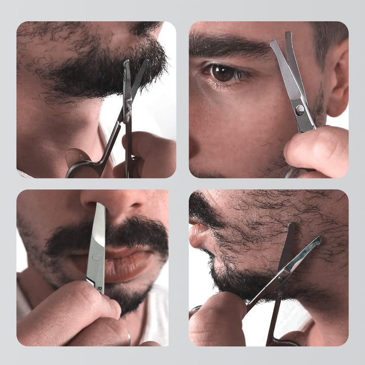 Nasal Safety Personal Grooming Scissor for Nose Hair, Beard, Mustache and Eyebrow | Safety Blunt round Tip & Heavy Duty Non Rusting SS Metal | Travel Friendly