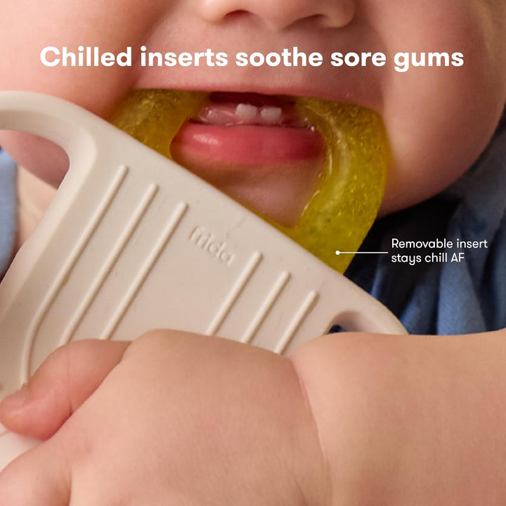 Teething Relief Not-Too-Cold-To-Hold Baby Teether: 4-In-1 Teether Toy, Bpa-Free Silicone Teething Toy