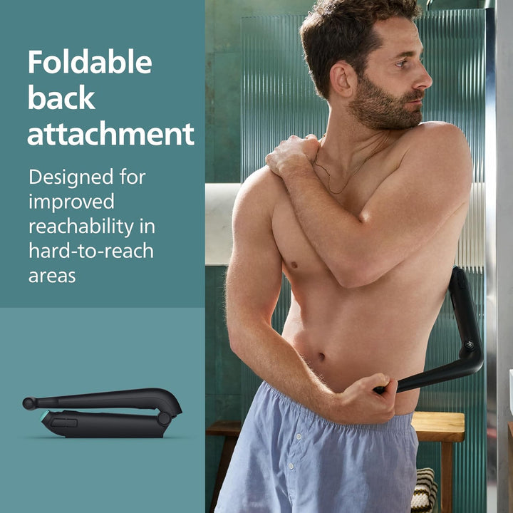 Body Groomer 7000 Series - Trimmer for Men with 2D Flexing Head, Triple Protect Shave System, Interchangeable Heads, Intimate Trim & Shave, 100% Showerproof, 120 Min. Runtime, Model BG7480/15