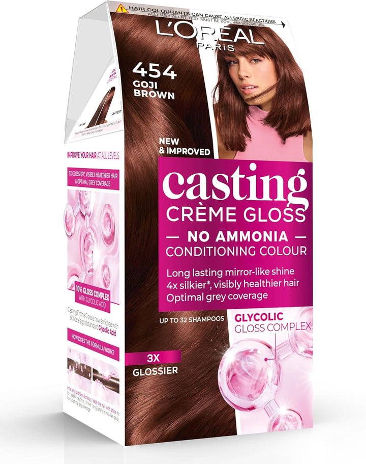 Casting Crème Gloss 600 Dark Blonde: This No-Ammonia, Semi-Permanent Hair Colour Lasts 32 Washes. Enjoy up to 3X Glossier, 4X Silkier, Visibly Healthier Hair with a Luminous Dark Blonde.