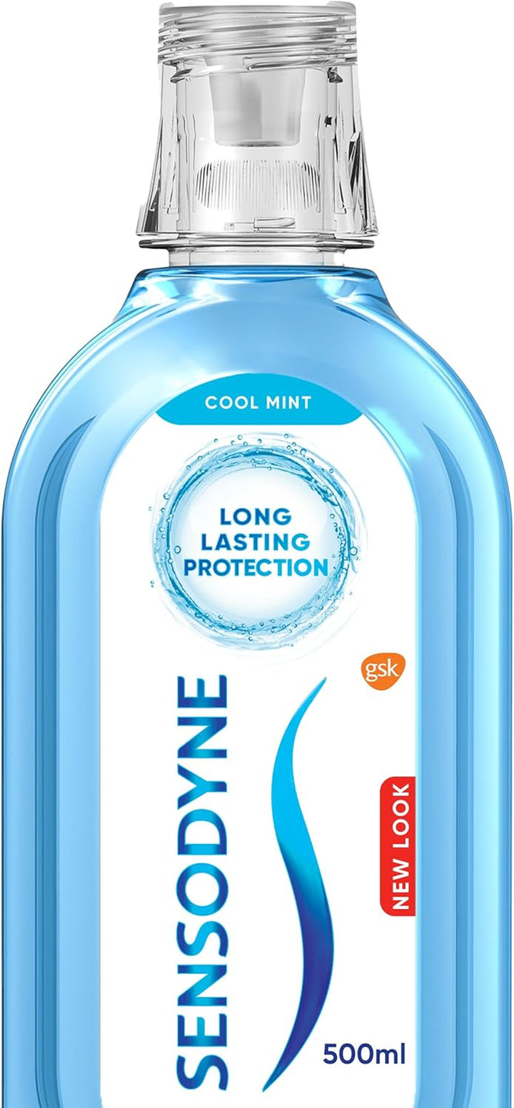 Mouthwash for Sensitive Teeth, Alcohol Free Mouth Wash, Cool Mint Flavour, 500Ml