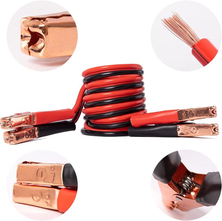 127-Pieces Roadside Car Emergency Kit Include Mini First Aid Kit, Jumper Cables,Tow Rope, Bandage, Safety Vest, Emergency Triangle, All in One Pack