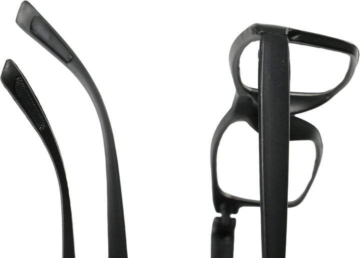 PROFLEX Sparespecs Reading Glasses (Value 3 Pack) - Lightweight, Impact & Scratch Resistant, Bendy, Flexible, Anti-Slip, Unisex (Mens + Womens) +1.0, +1.5, +2.0, +2.5, +3.0, +3.5, +4.0 - (Classic)