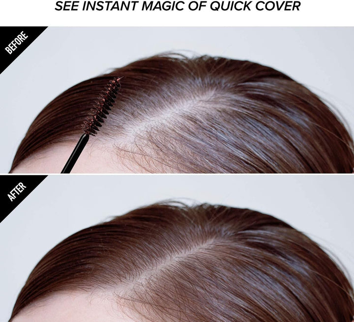 Quick Cover Root Touch up Rescue (Dark Brown 2 Pack), Mascara Natural Water-Resistant Temporary Gray Concealer Cover up Brush for Hair Mustache & Beard, Formulated with Jojoba Oil