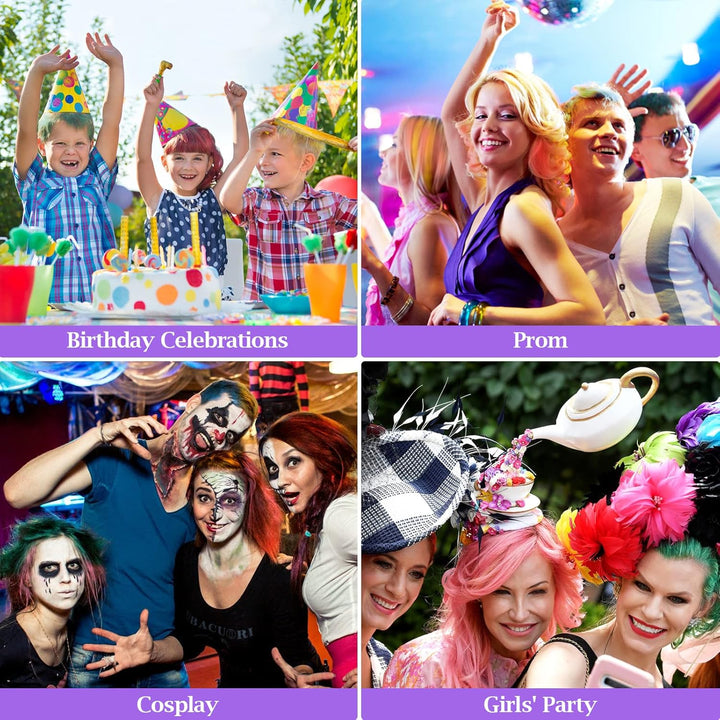 Hair Chalk Comb, 6 Pcs Temporary Non-Toxic Hair Coloring for Kids, Ideal Cosplay, Halloween, Carnival, Birthday Party Gifts for Girls Boys