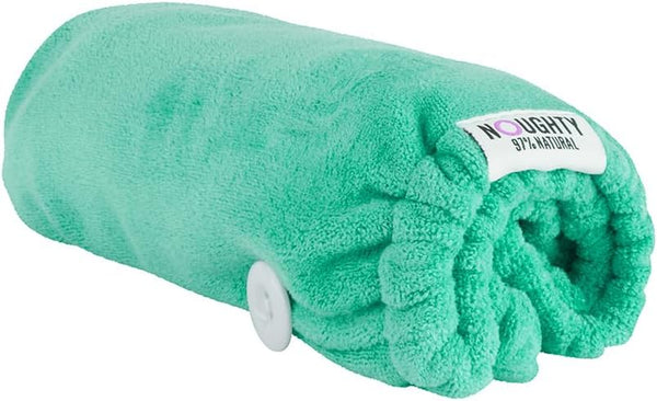 97% Natural Microfiber Hair Towel Quickly Absorbs Moisture Quick-Dry Wrap, Reduces Breakage Combats Frizz Green