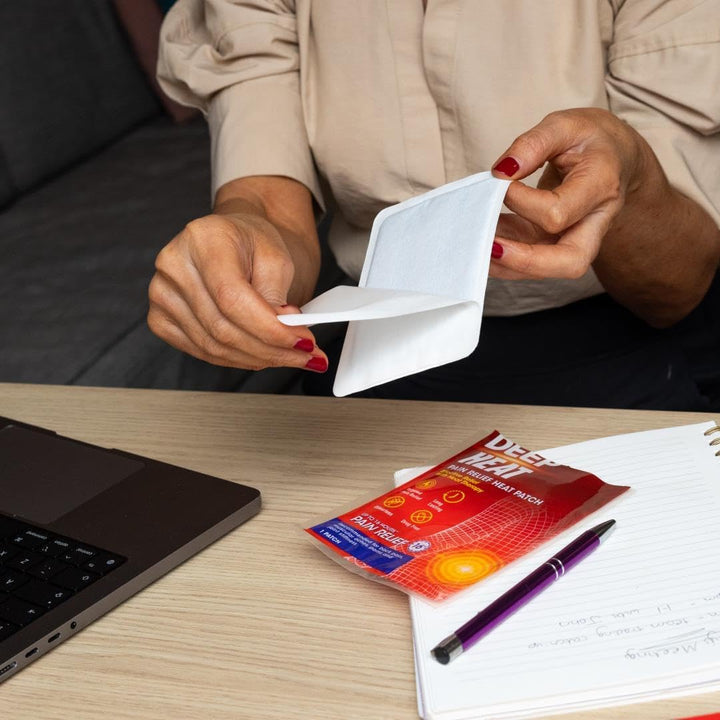 Pain Relief Heat Patch, Muscular Aches, Pains, Joint Stiffness (Pack of 4 Patches)