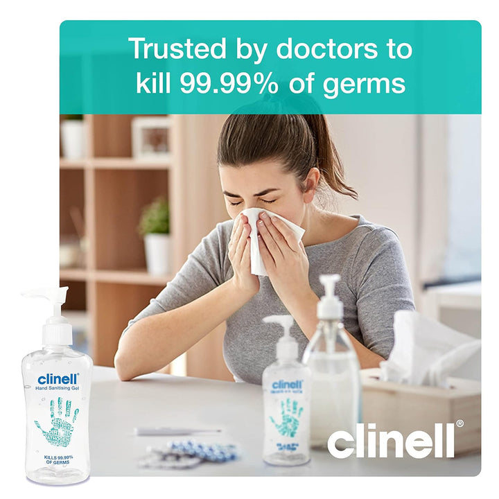 GCIHS500 Hand Sanitiser Gel - Dermotologically Tested, Kills 99.99% of Germs, Quick and Kind to Skin, No Stickiness - 500Ml Bottle