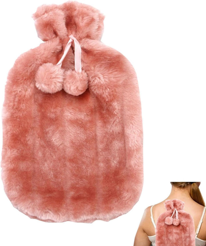 Water Bottle Softcover | 2 Liter Ultra Soft Faux Plush Hot Water Bottle Cover - Hot Water Bottle Covers Insulated Maintain Constant Temperature for Women Kids (Cover Sleeves Only)